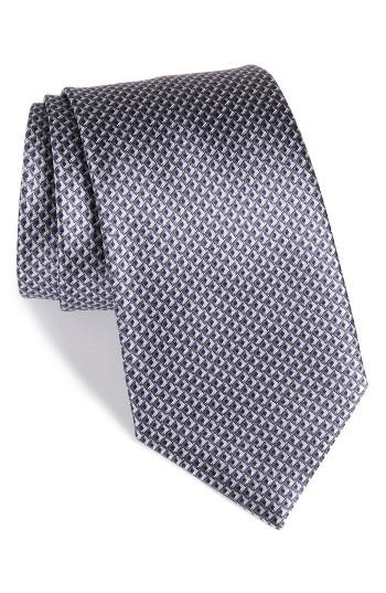 Men's Ermenegildo Zegna Solid Silk Tie, Size - Grey