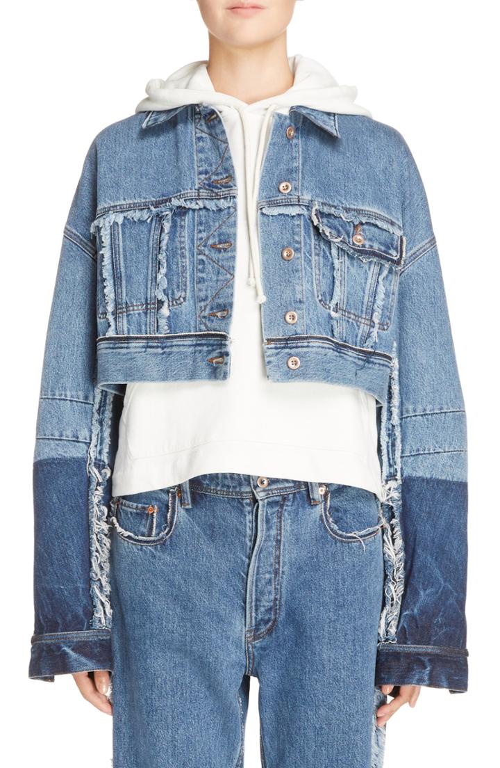 Women's Acne Studios Kremi Crop Denim Jacket Us / 38 Eu - Blue
