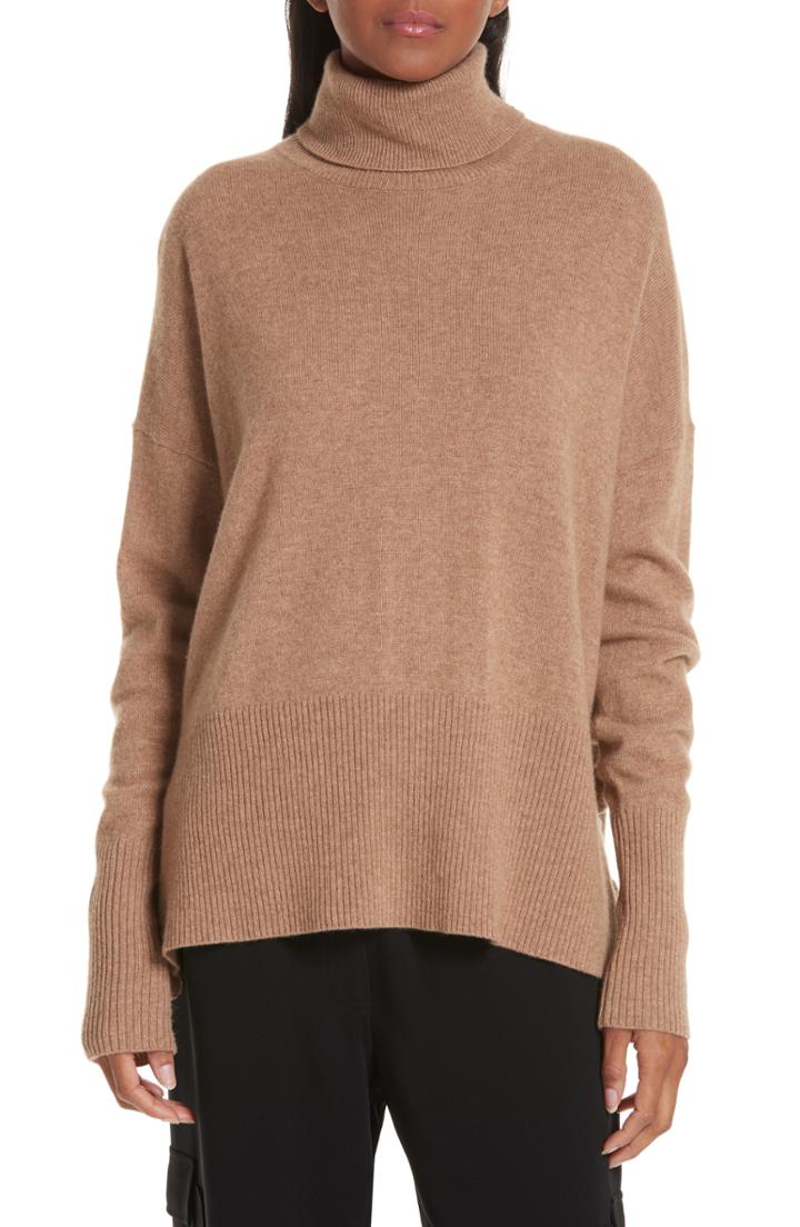 Women's Cinq A Sept Layla Ruffle Hem Cashmere Sweater