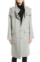 Women's Theory New Divide Duffle Wool & Cashmere Coat, Size - Grey