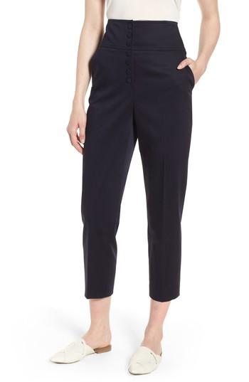 Women's Lewit High Waist Crop Pants - Blue