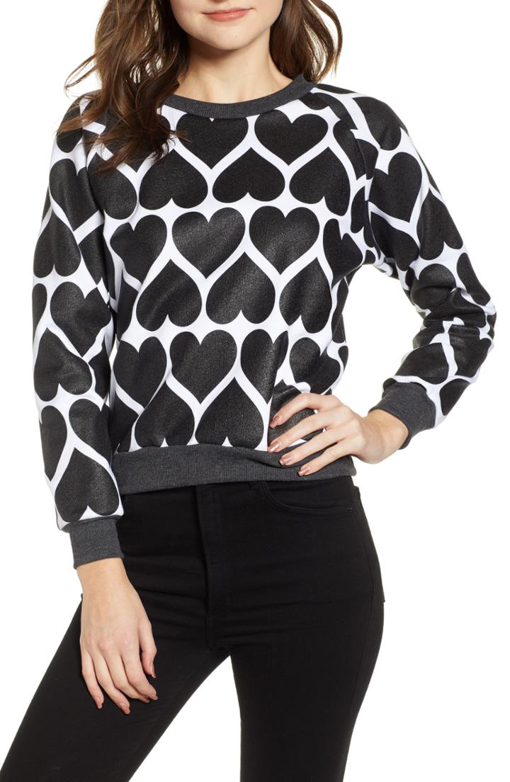 Women's Wildfox Dark Hearts Sweatshirt - Black