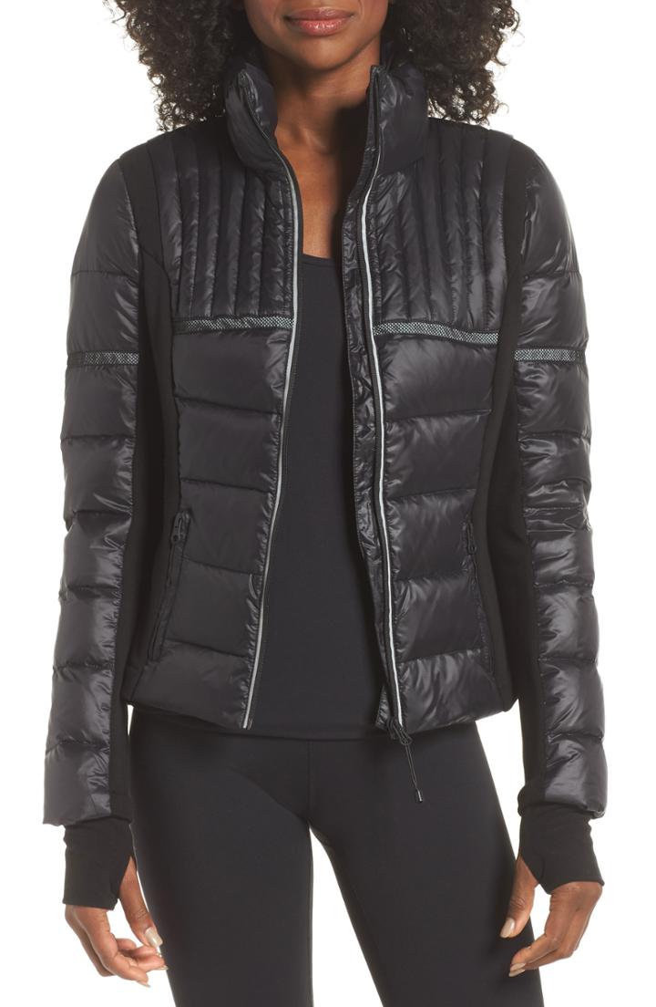 Women's Blanc Noir Reflective Feather Weight Down Jacket - Grey