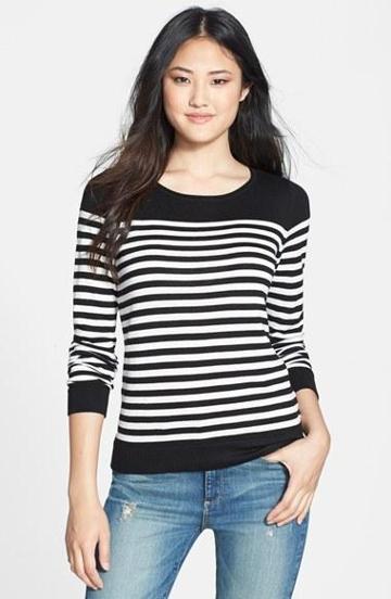 Vince Camuto Stripe Crewneck Sweater