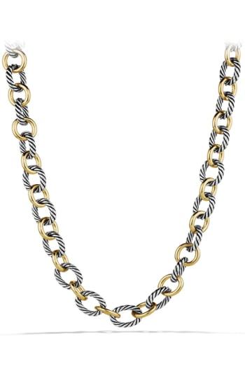 Women's David Yurman 'oval' Large Link Necklace With Gold