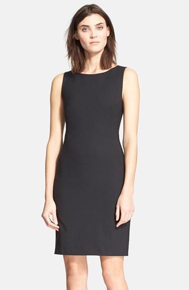 Women's Theory 'betty.2b' Stretch Wool Sheath Dress - Black