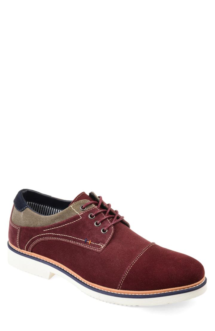 Men's Thomas And Vine Kingston Cap Toe Derby M - Burgundy