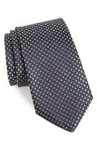 Men's Nordstrom Men's Shop Chad Microdot Silk Tie, Size - Blue