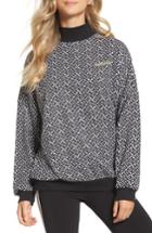 Women's Adidas Aop Print Sweatshirt - Black