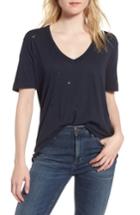Women's Zadig & Voltaire 'wassa' Destroyed V-neck Tee - Blue