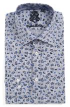 Men's English Laundry Trim Fit Geometric Dress Shirt 32/33 - Blue