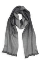 Men's John Varvatos Star Usa Gradient Stripe Wool Scarf, Size - Grey