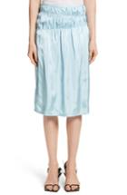 Women's Helmut Lang Ruched Slip Skirt - Blue