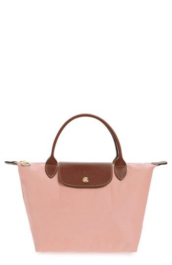 Longchamp 'small Le Pliage' Top Handle Tote - Pink