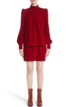 Women's Marc Jacobs Velvet Bishop Sleeve Blouse - Red