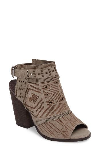 Women's Naughty Monkey Sweet Jackie Embossed Bootie Sandal M - Brown