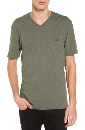 Men's Lacoste V-neck T-shirt (l) - Green