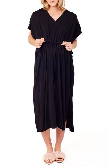 Women's Ingrid & Isabel Maternity/nursing Hospital Gown, Size - Black