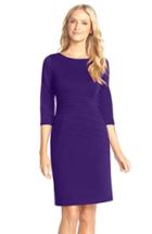 Women's Ellen Tracy Seamed Ponte Sheath Dress - Purple