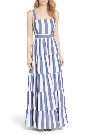 Women's Eliza J Stripe Tiered Maxi Sundress