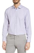 Men's Nordstrom Men's Shop Extra Trim Fit Non-iron Check Dress Shirt 32/33 - Purple