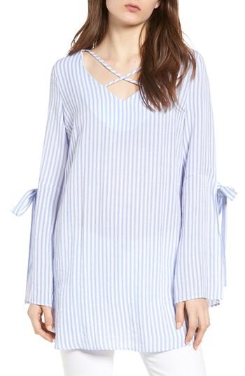 Women's Bishop + Young Stripe Tunic Top - Blue