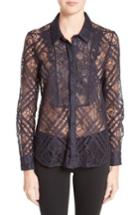 Women's Burberry Aster Check Lace Shirt