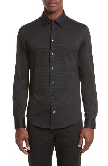 Men's Armani Collezioni Neat Check Woven Sport Shirt