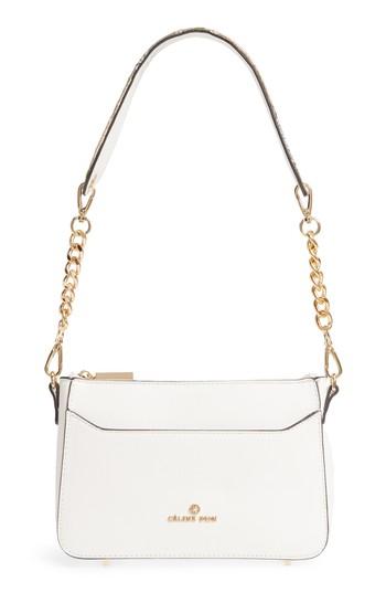 Celine Dion Grazioso Faux Leather Crossbody Bag - White
