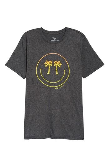 Men's Rip Curl Palm Vision Mock Twist T-shirt - Black