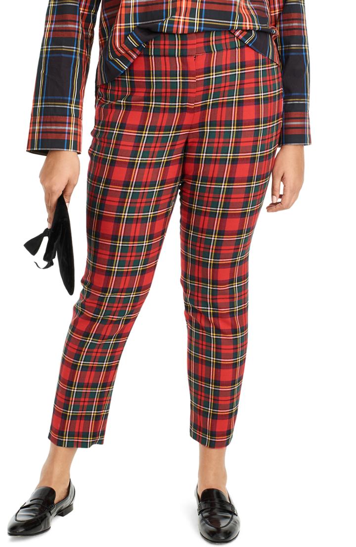 Women's J.crew Cameron Slim Crop Pants - Red