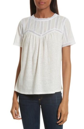 Women's La Vie Rebecca Taylor Lace Trim Knit Tee