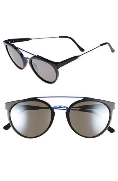 Women's Super By Retrosuperfuture 'giaguaro' 51mm Sunglasses - Shiny Black/ Blue