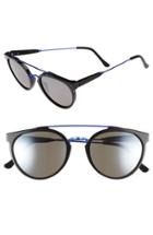Women's Super By Retrosuperfuture 'giaguaro' 51mm Sunglasses - Shiny Black/ Blue