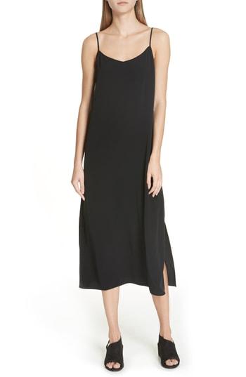 Women's Eileen Fisher V-neck Cami Dress, Size - Black