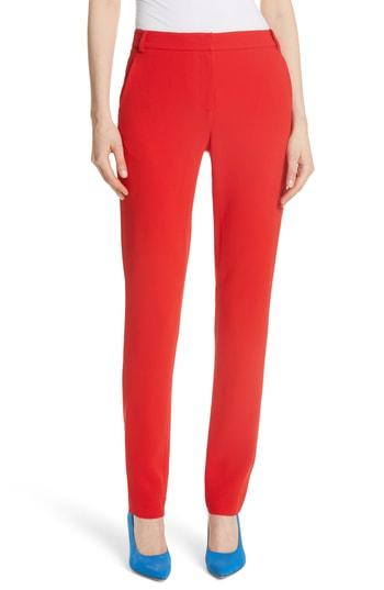 Women's Tibi Beatle Slim Leg Pants - Red