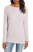 Women's Caslon Asymmetrical Rib Knit Sweater - Purple