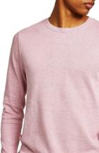 Men's Topman Side Rib Cotton Sweater - Purple