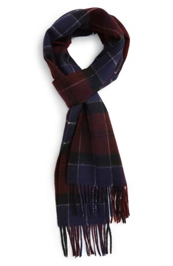 Men's Barbour Holden Tartan Plaid Scarf, Size - Purple