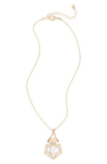 Women's Bp. Quartz Geometric Pendant Necklace