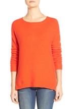 Women's Caslon Back Zip High/low Sweater - Red