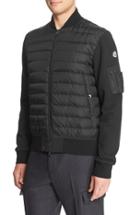 Men's Moncler Mixed Media Quilted Down Jacket - Black