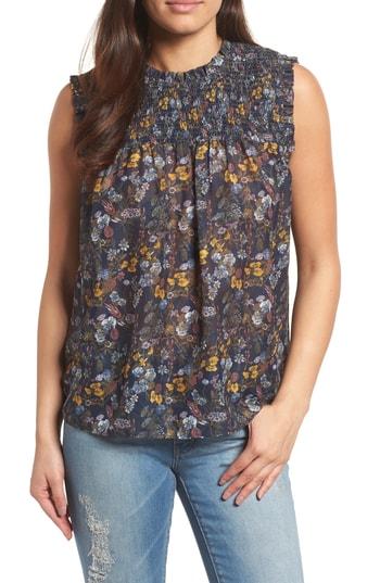 Women's Caslon Eyelet Yoke Top - Blue