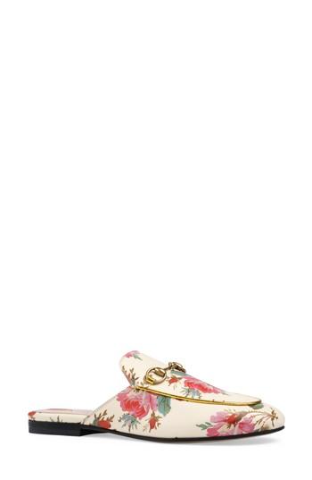 Women's Gucci Princetown Floral Loafer Mule Us / 35eu - Ivory