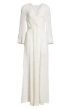 Women's Ganni Nolana Silk Maxi Dress Us / 36 Eu - White