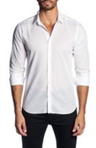 Men's Jared Lang Trim Fit Grid Sport Shirt - White
