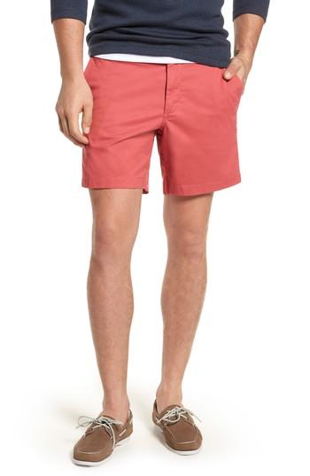 Men's 1901 Ballard Washed Stretch Cotton Shorts - Red
