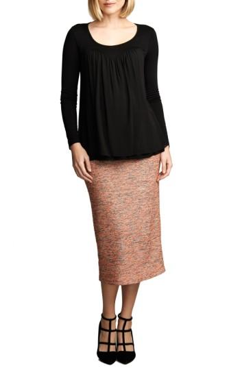 Women's Maternal America Belly Support Maternity Pencil Skirt - Pink