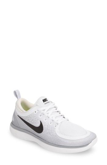 Women's Nike Free Run Distance 2 Running Shoe .5 M - White