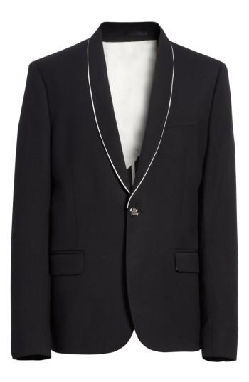 Men's The Kooples Piped Suit Jacket Eu - Black
